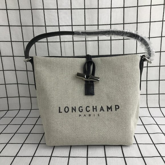 NWT Longchamp Essential Toile Bucket Bag - Picture 3 of 11